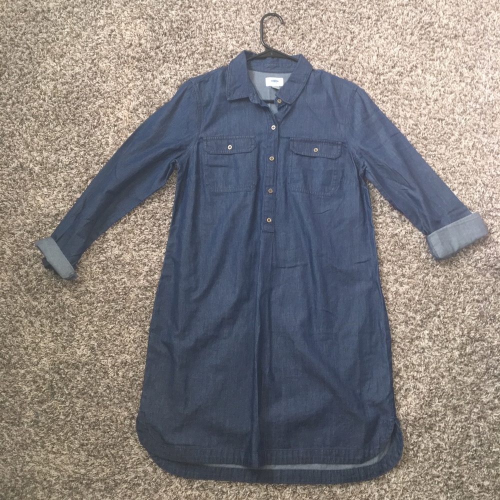 Blue Long Sleeve Dress